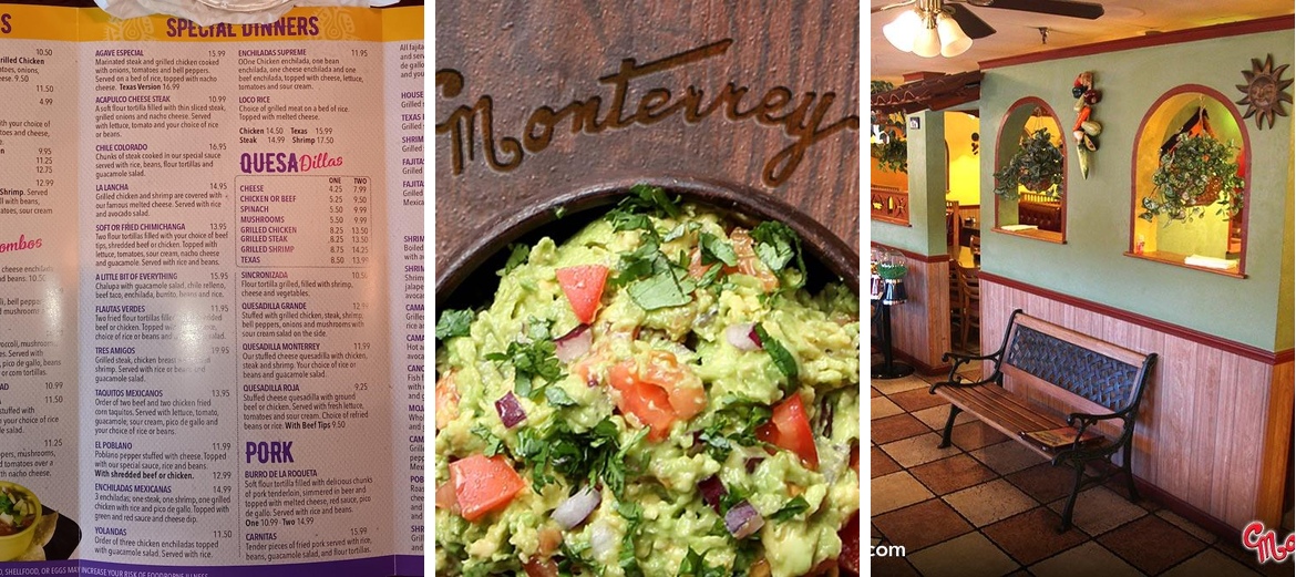 Monterrey Mexican Restaurant Menu
