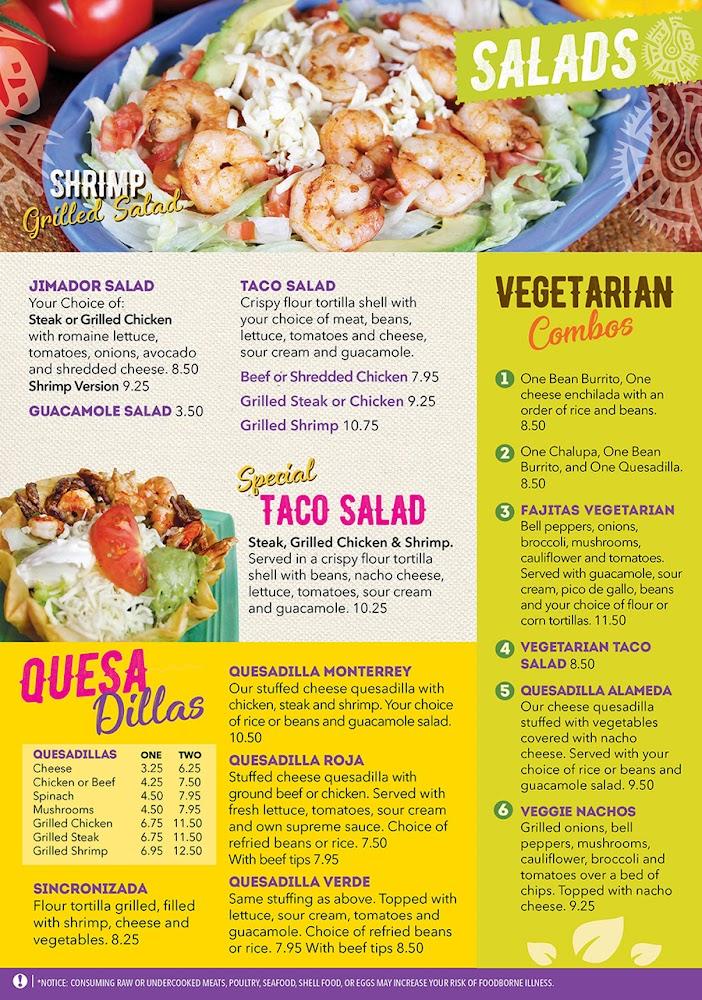 Monterrey Mexican Restaurant Menu image 3